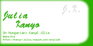 julia kanyo business card